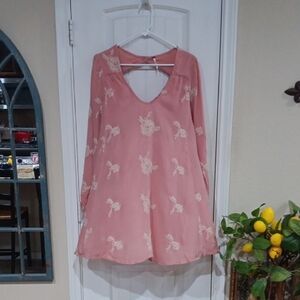 Free People Pink Mini Dress